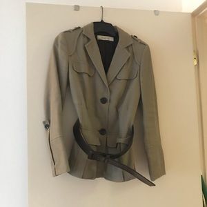 Military coat with a belt
